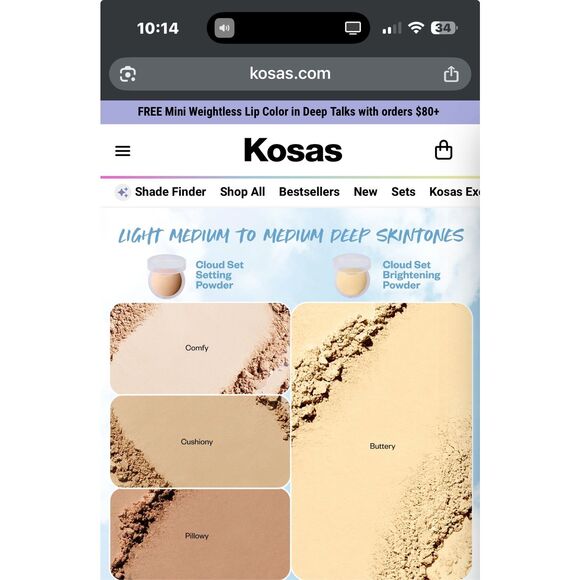 Kosas Cloud Set Baked Setting & Smoothing Powder- Pillowy- NIB - Picture 10 of 10